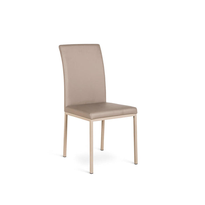 Set 2 Sedie 42x43xH91 cm in Similpelle Flag Tortora