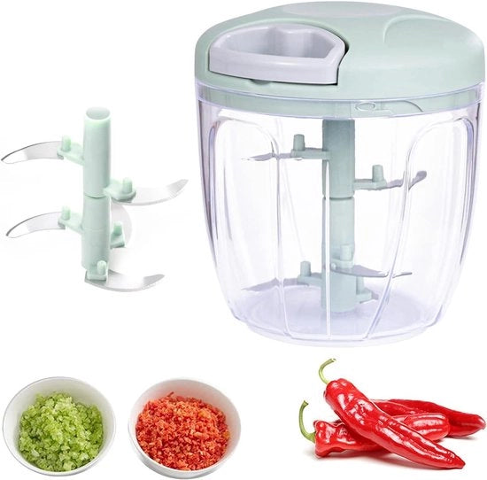 Multifunzionale macchina per affettare e tritare aglio - 900 ml - acciaio inossidabile