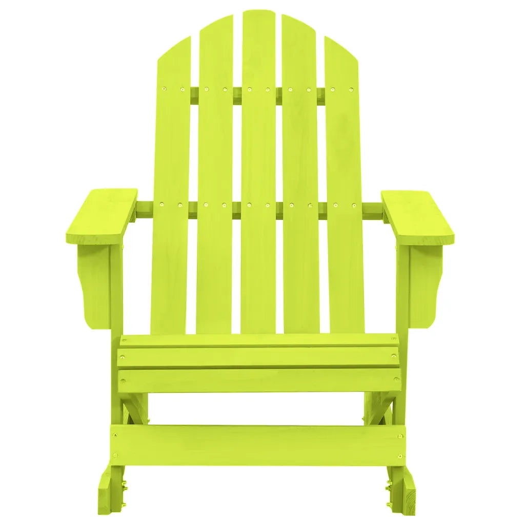 Sedia a Dondolo Giardino Adirondack in Legno di Abete Verde 315886
