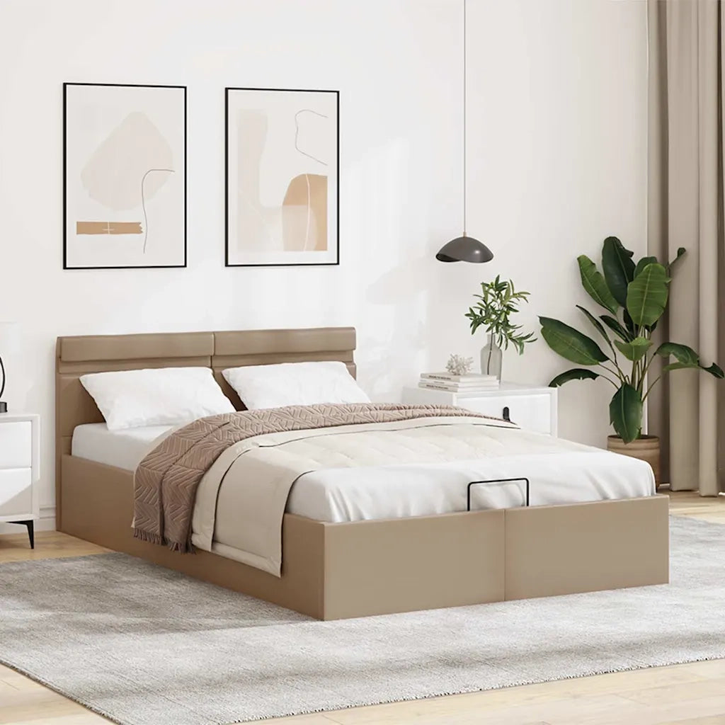 Giroletto Idraulico con LED Cappuccino Similpelle 140x200cm 285561