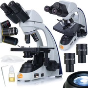 Microscopio Biologico Ceres Pro MBCP – Alta Qualità Ottica, Design Ergonomico | Obiettivi 4x-100x, LED 3W