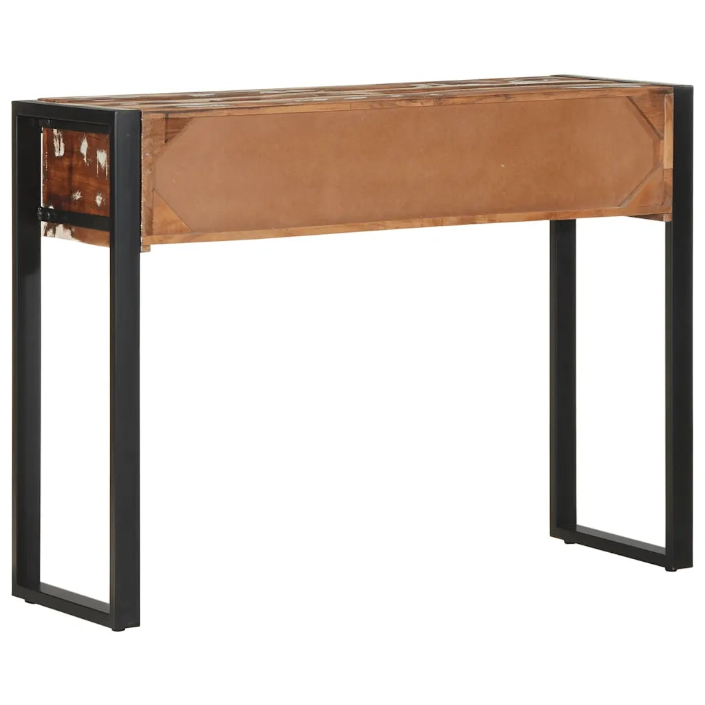 vidaXL Tavolo Consolle Multicolore 100x35x75cm Legno Massello Recupero