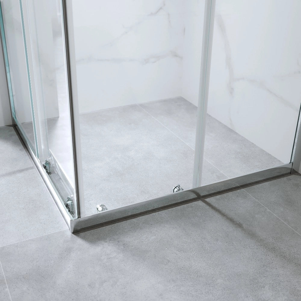 Cabina Doccia Angolare Scorrevole 80x80 Cm H 185 cm vetro Trasparente 6 mm | Kiro