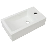Lavabo da bagno con foro per rubinetto 46 ​​x 25,5 cm ceramica bianca 02_0002530