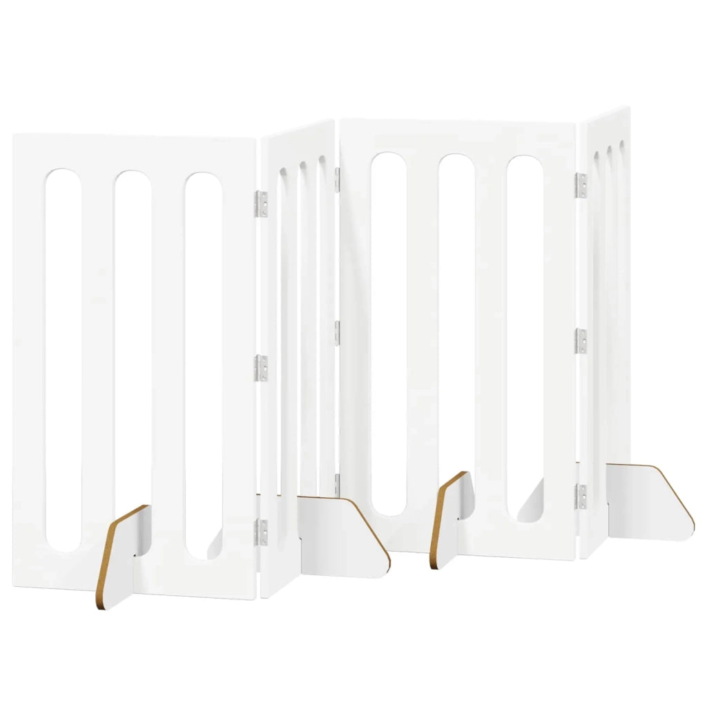 Recinto pieghevole per animali 4 pcs Bianco 201 x 38 x 90 cm 8005972