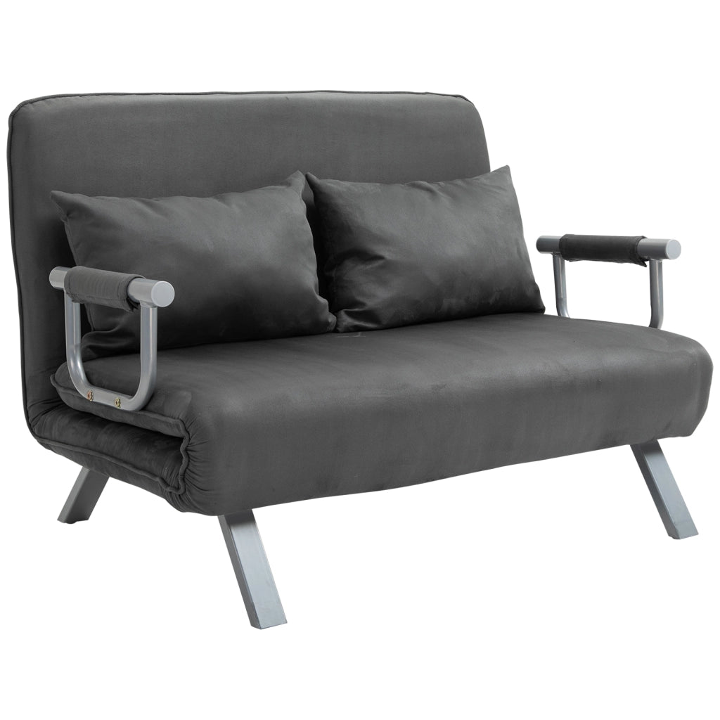 Divano letto 3 posti ¨C zephmum ¨C grigio, velluto, 185x105