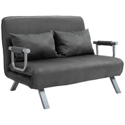 Divano letto 3 posti ¨C zephmum ¨C grigio, velluto, 185x105