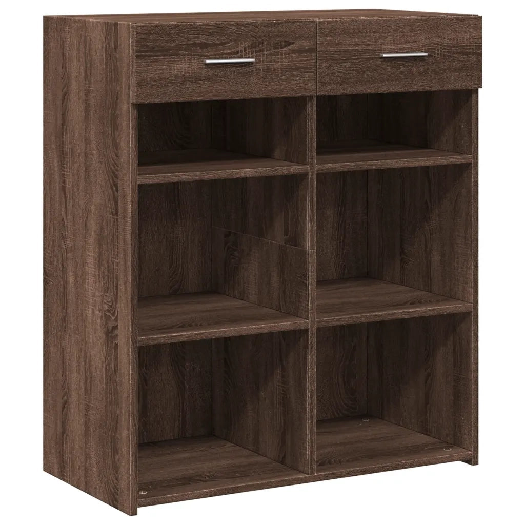 vidaXL Credenza Rovere Marrone 80x42,5x93 cm in Legno Multistrato