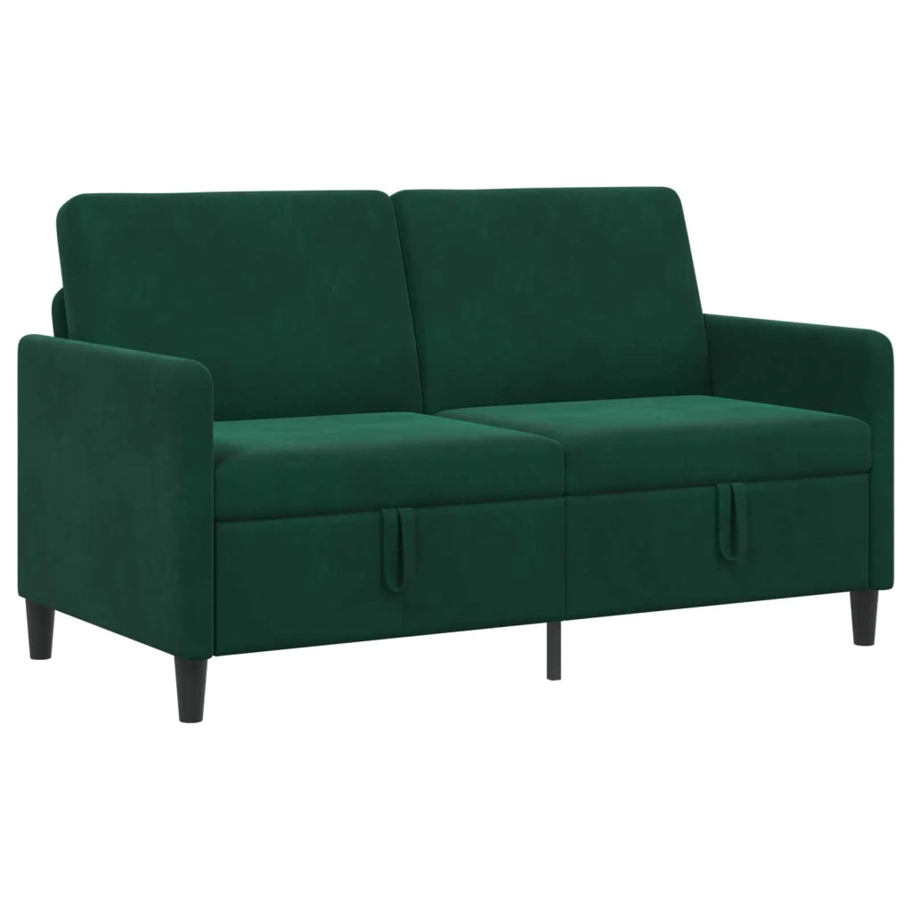 Divano con Storage Verde Scuro 152 x 78 x 87 cm Poliestere 42036935