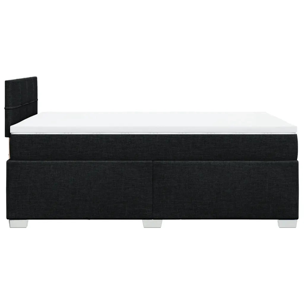 Giroletto a Molle con Materasso Nero 120x200 cm in Tessuto 3285857