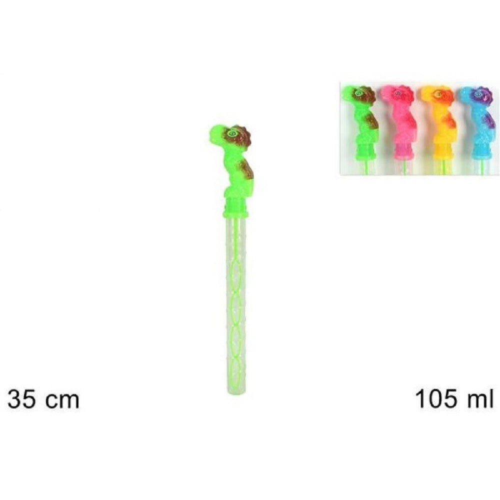 Trade Shop - Set 2 Pz Bolle Di Sapone Spada 105 Ml Dinosauro Gioco Divertimento Bambini 35 Cm -