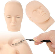 Otturatore a gomma morbida per allenamento del contorno occhi - massaggi - esercizio per la forma del viso - 24,4 x 15,5 cm - ideale per parrucchieri - testa di silicone per make-up