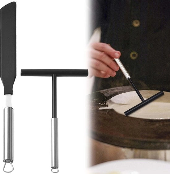 Set di accessori in acciaio inossidabile per cucina, con spatola e pennello per silicone, per la preparazione e la cottura in casa.