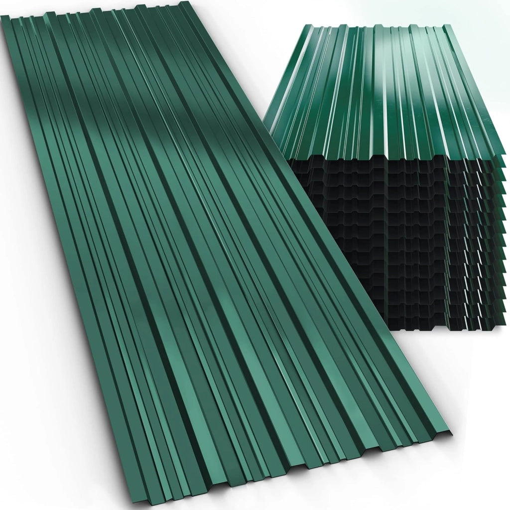 ® 14x Lamiere Zincate Profilate110x46cm =7m² Lastre Trapezoidali Pannelli Copertura in Metallo Tetto Tettoia Lamiera Grecata Antracite