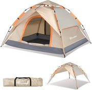Tenda da campeggio, tenda pop-up per 2 persone, impermeabile, resistente al vento, 210D Oxford, resistente alle abrasioni, portatile, ultraleggero, per campeggio, escursioni, backpacking