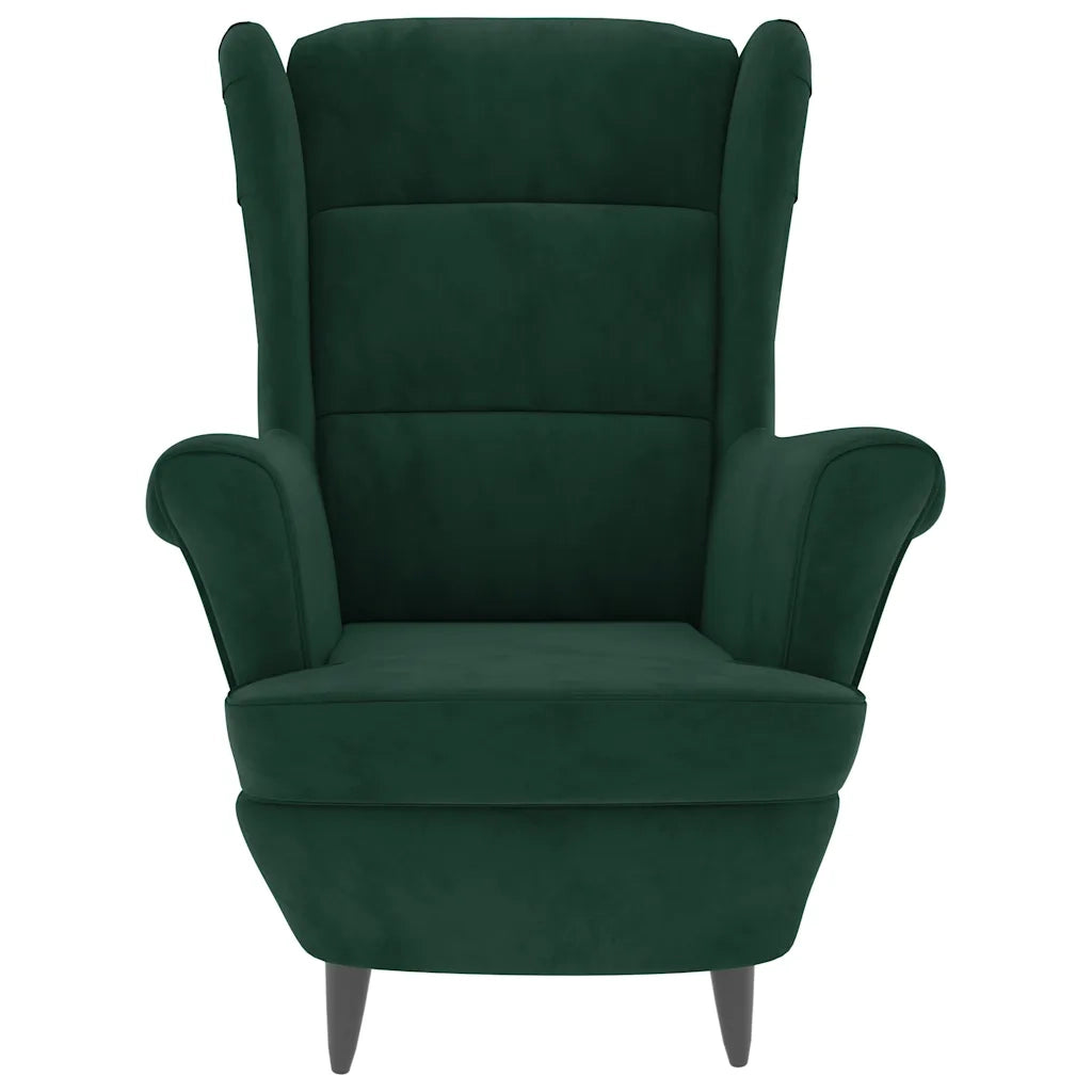 Poltrona Verde Scuro Velluto 324061