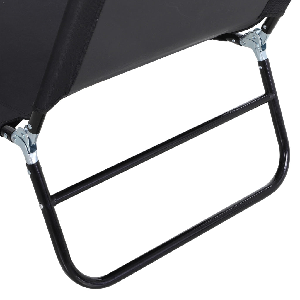 Poltrona reclinabile pieghevole per esterno ¨C zephmum ¨C 188x56x28 cm nero