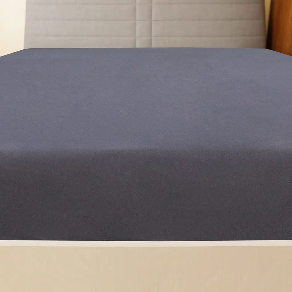 Lenzuolo con Angoli Jersey Antracite 140x200 cm Cotone CFW1406347