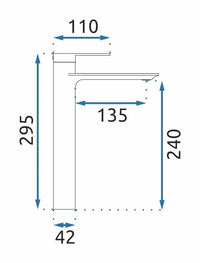 Rubinetto Da Lavabo Rea Storm Titanium High