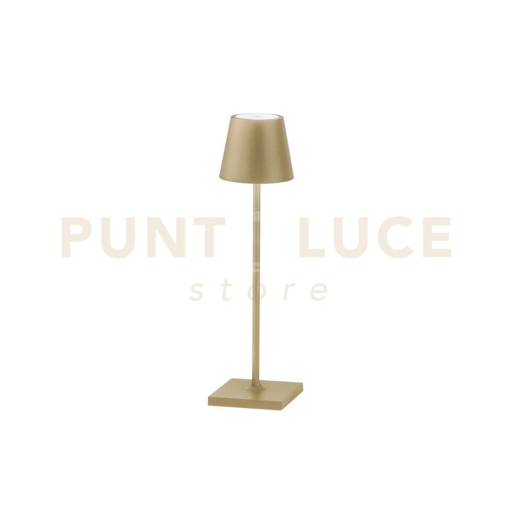 LAMPADA DA TAVOLO RICARICABILE LED DRINK ORO 1,5W 165LM 3000K DIMMERABILE IP54 7X25CM