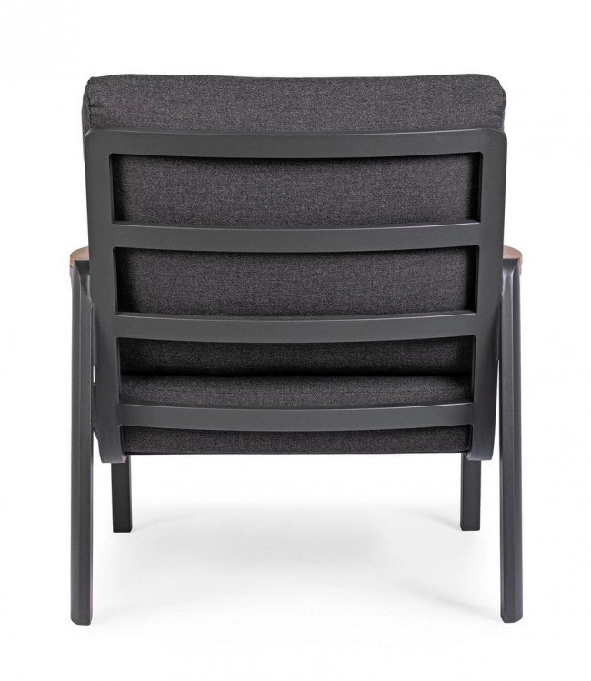 Set 2 Poltrone 78x87x86h cm con Cuscini Jalisco Antracite