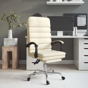 Poltrona da Ufficio Massaggiante Reclinabile Crema Similpelle cod mxl 20446