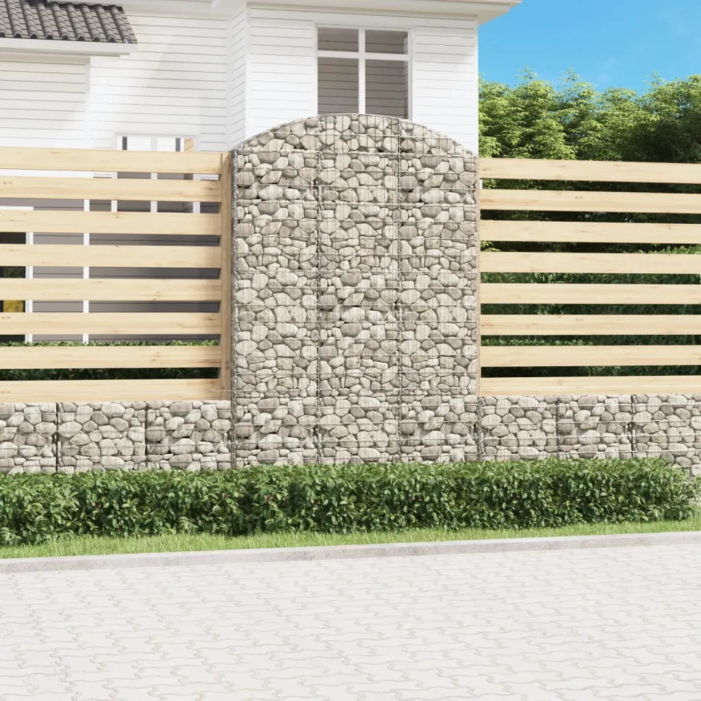 Cesto Gabbione ad Arco 150x30x220/240 cm Ferro Zincato 153451