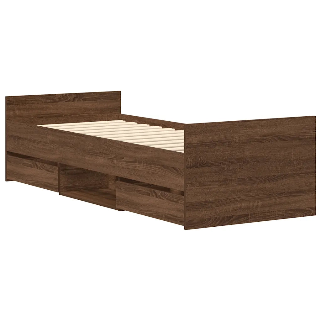 Giroletto con Testiera e Pediera Rovere Marrone 90x200 cm 3203809
