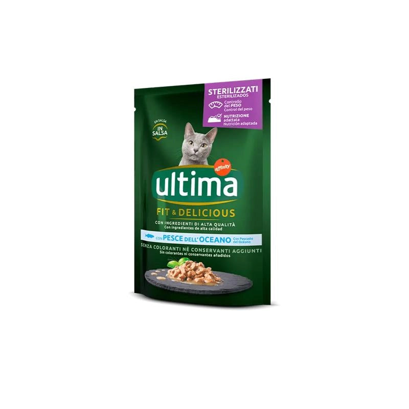ULTIMA CAT BOCCONCINI PER GATTI STERILIZZATI IN BUSTINA DA 85 GR PESCE D'OCEANO