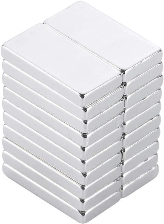 Magnetodi neodimio rettangolari - 20 pezzi - 20 x 10 x 2 mm - ideali per whiteboard
