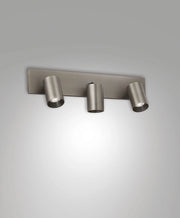 Faretto Flores 3 Luci GU10 10W in alluminio pressofuso Canna di fucile, IP20, Classe 1, Dimensioni 12,5x48x9cm - Flores Collezione