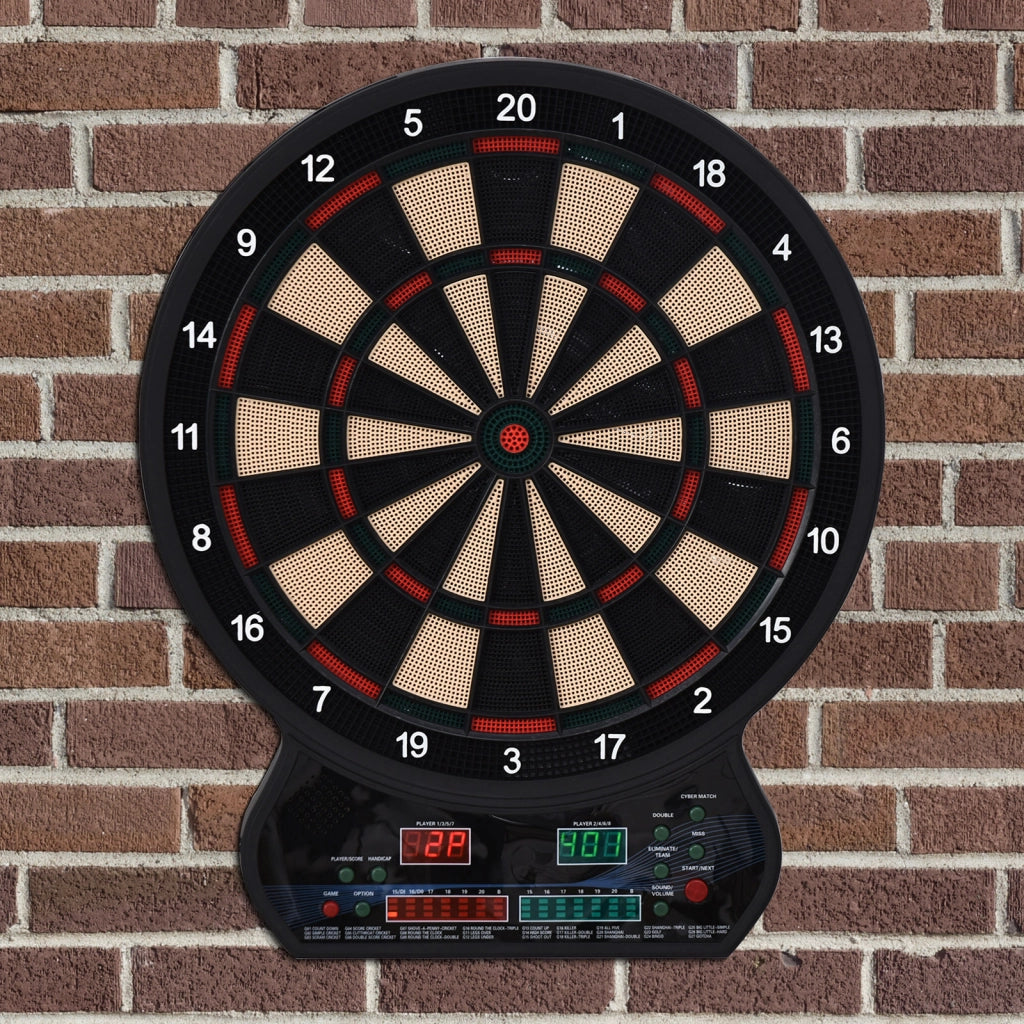 Gioco di freccette elettronico ¨C zephmum ¨C 12 freccette, 27 giochi, 8 giocatori, LED nero
