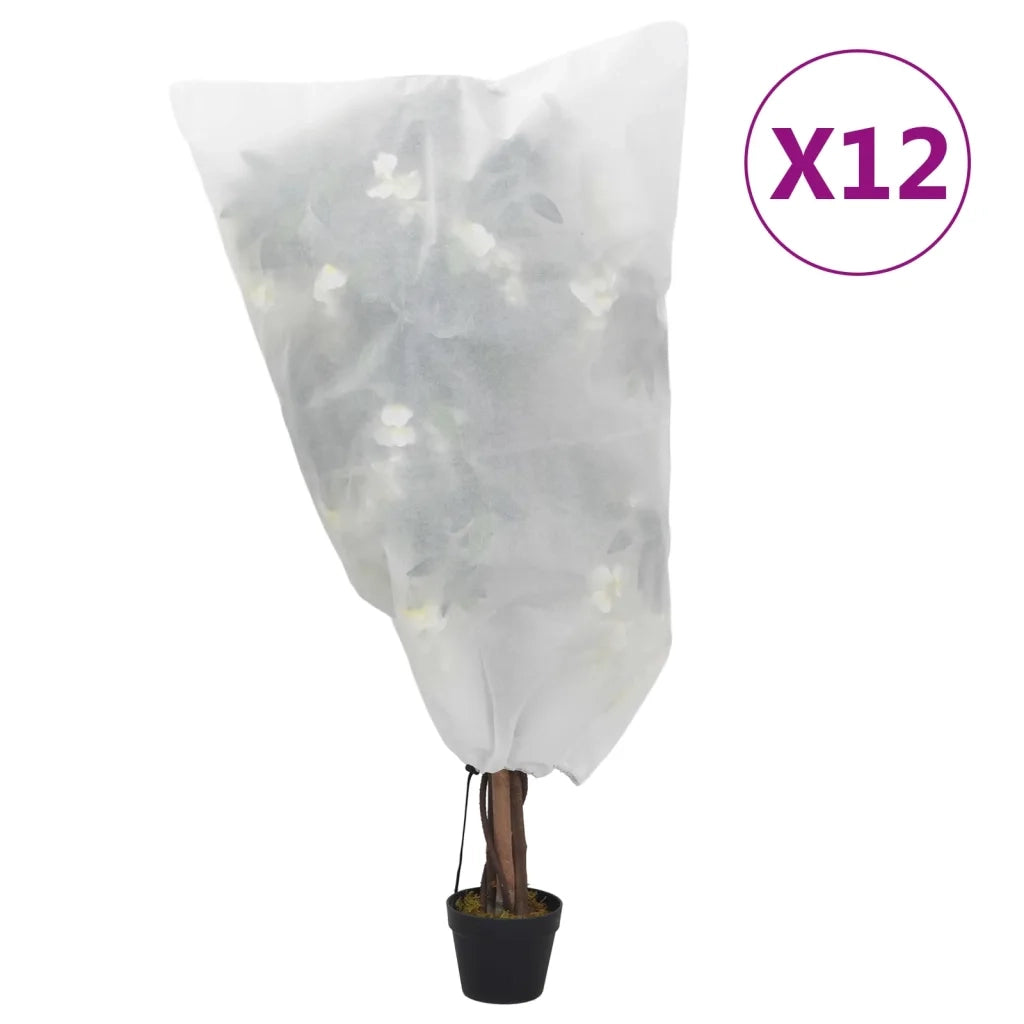 Coperture con Coulisse per Piante 12pz 70 g/mÂ² 0,8x1 m