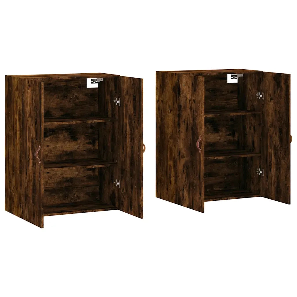 Mobili a Parete 2 pz Rovere Fumo 69,5x34x90 cm 3195600