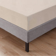 Lenzuolo Sotto Con Angoli Elastici 100% Puro Cotone  Beige - Matrimoniale