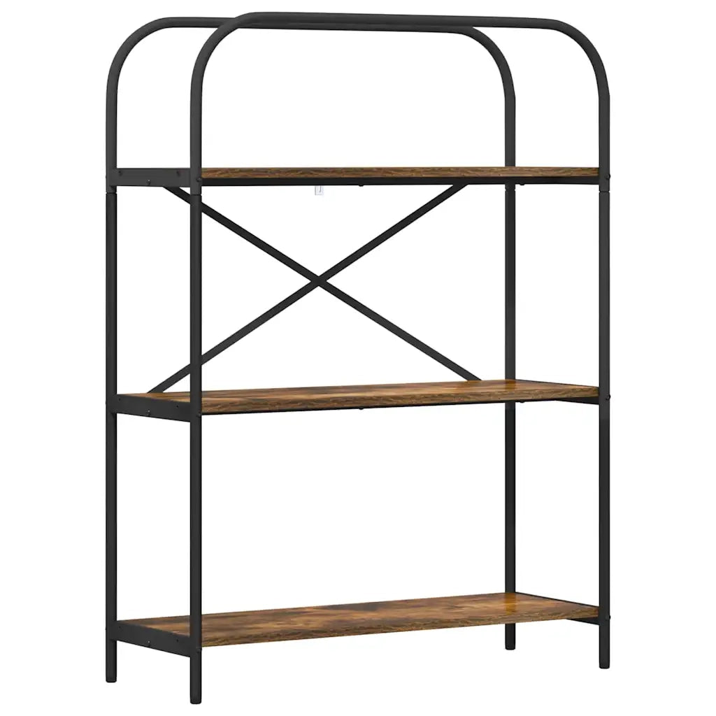 Libreria-Scaffale per Libri-Mobile di Stoccaggio Rovere fum¨¦ 80 x 30 x 109 cm Legno multistrato 124437