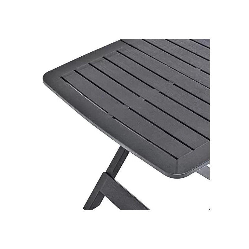 MAURY'S TAVOLO ANIENE PIEGHEVOLE DA ESTERNO  79X72X70 CM IN COLORE ANTRACITE