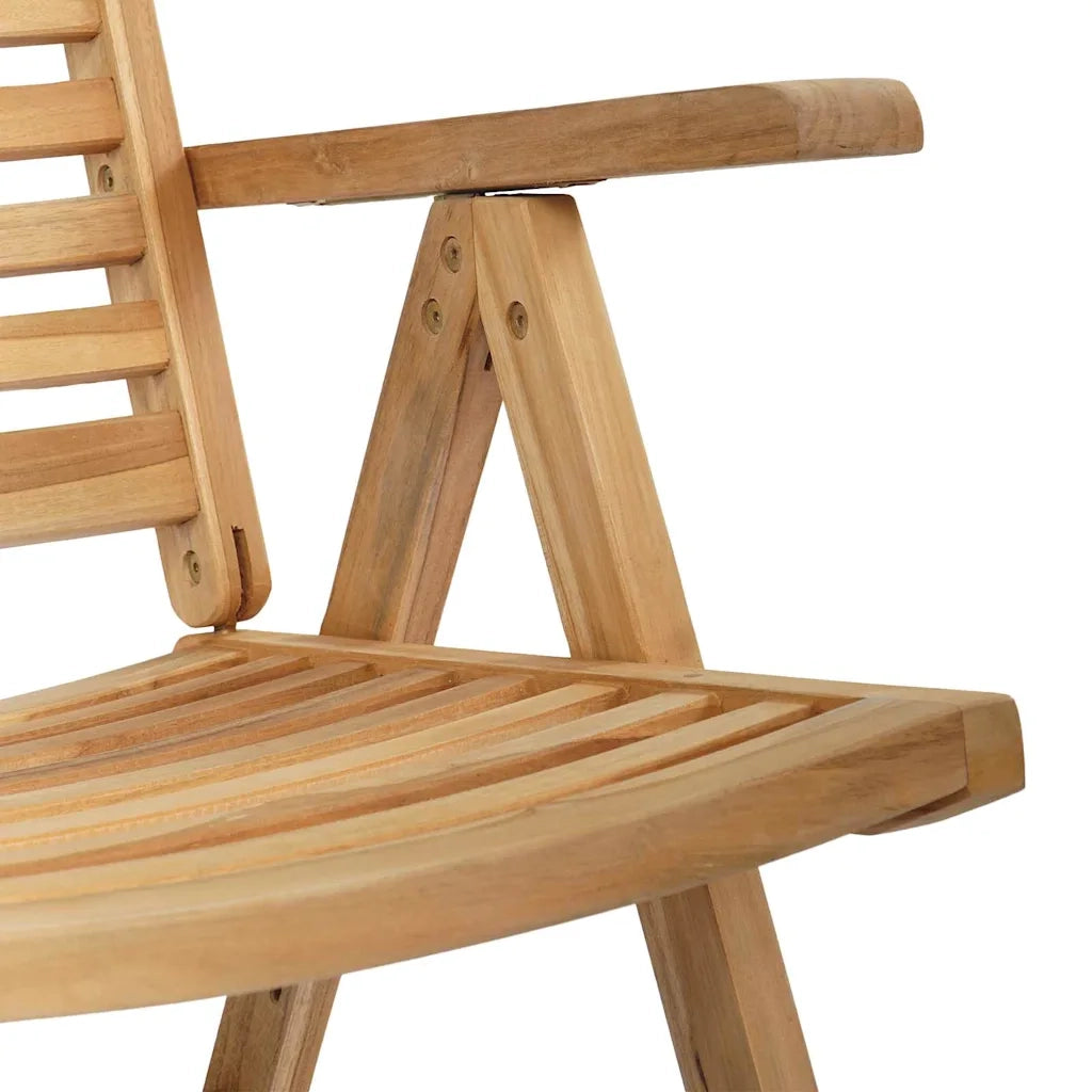 Sedia 2 pcs Marrone 64.5 x 52 x 108 cm Legno di teak solido 42006411