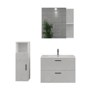 Vicco Set di mobili da bagno Bianco/bianco lucido 4 parti