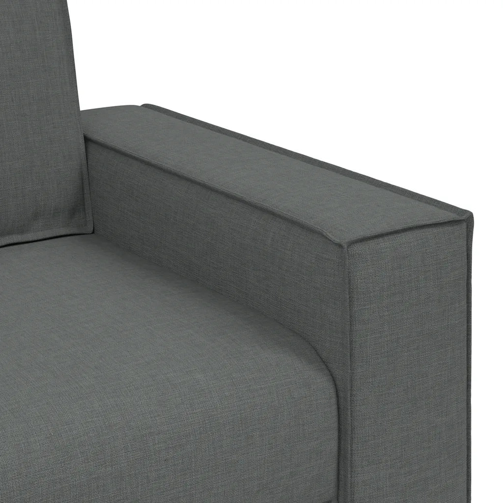 Divano a 3 posti Grigio scuro 180 cm in tessuto