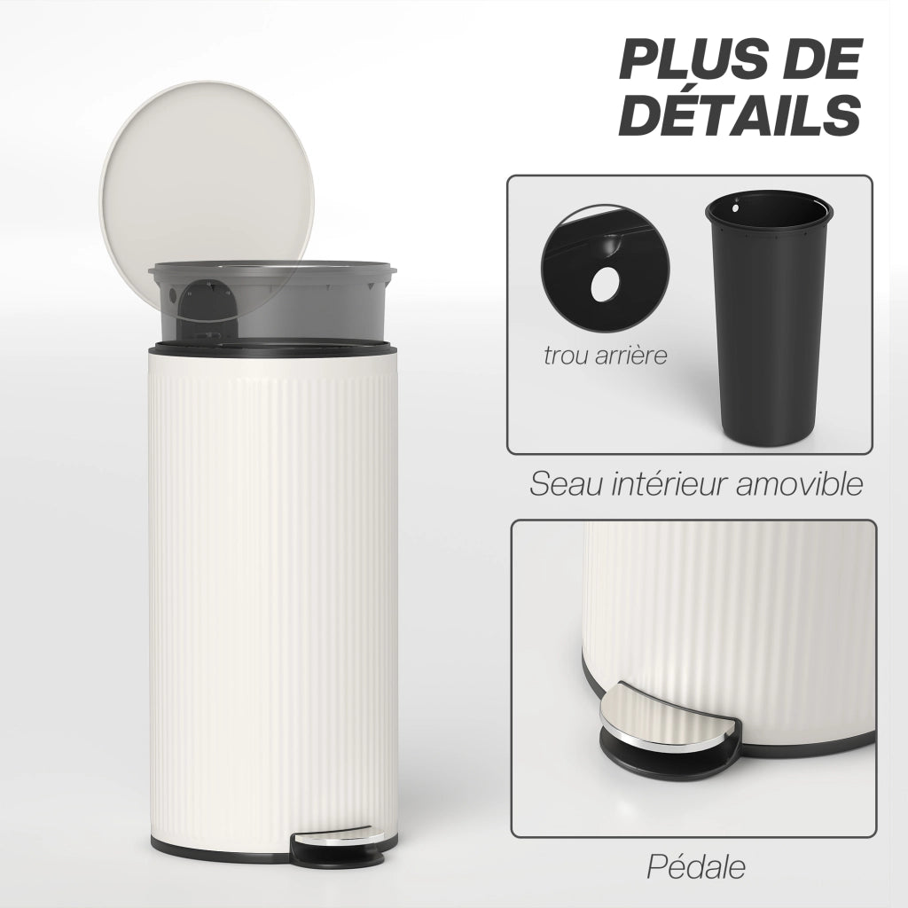 Cestino Cucina 30L ¨C Zephmum ¨C 36x30x60,5cm Cremisi