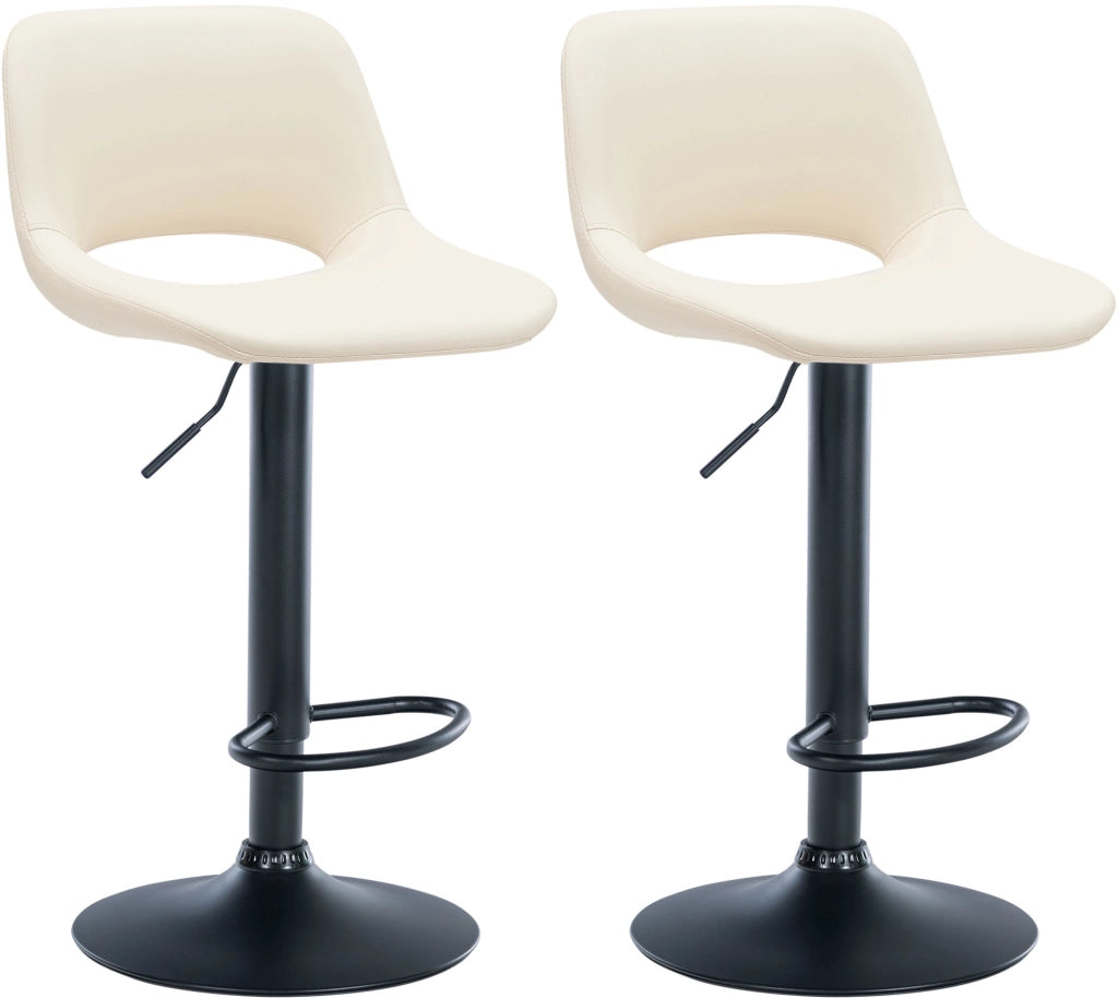 2er Set Barhocker Camden Kunstleder schwarz