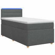 Letto box spring con materasso Grigio Scuro 90 x 200 cm Tessuto 3452325