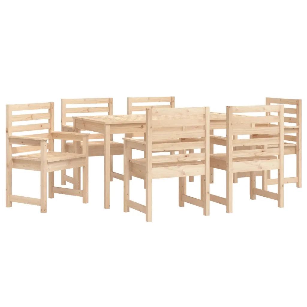 Set da Pranzo da Giardino 7 pz in Legno Massello di Pino 3154713