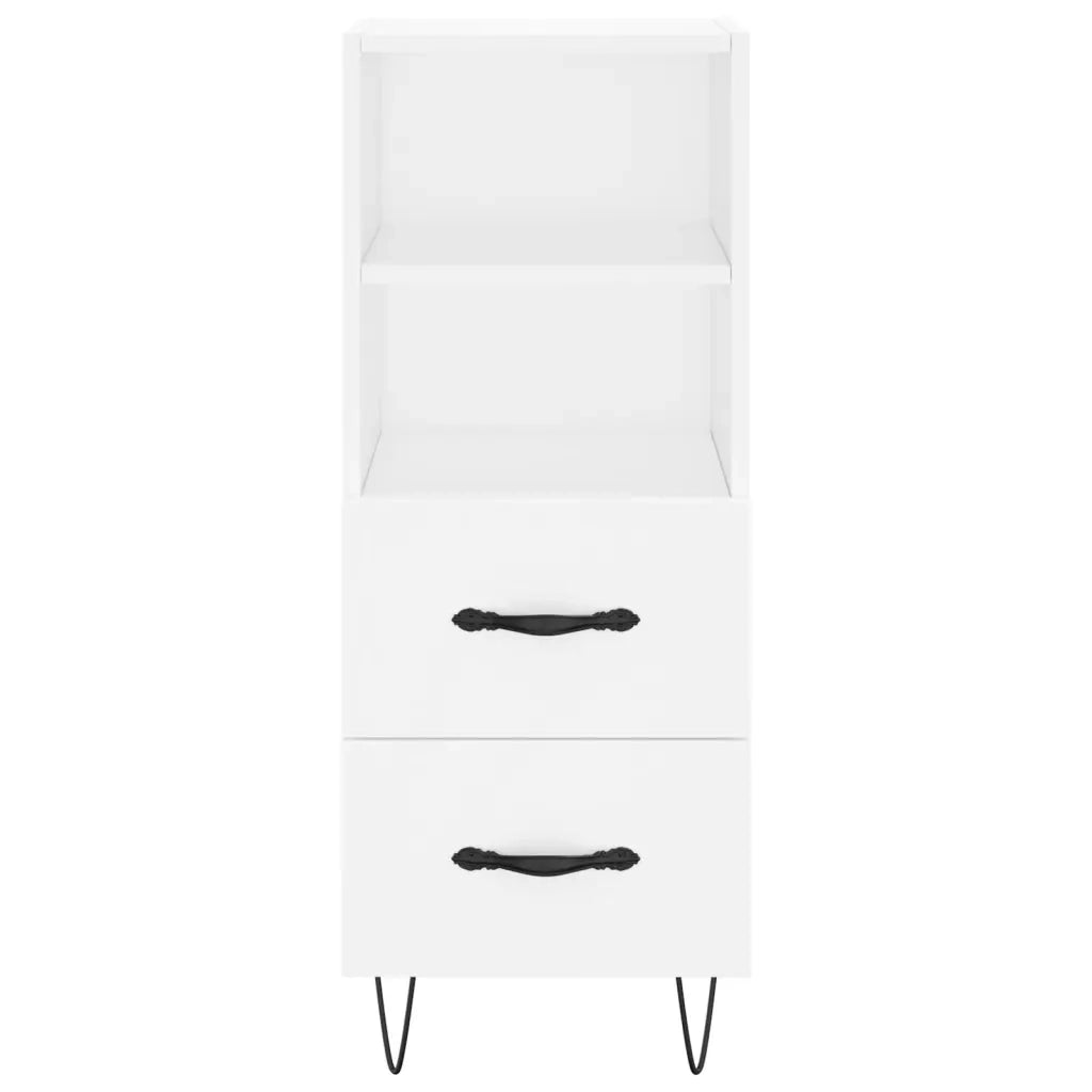 Credenza-Buffet-Armadio da cucina Bianca 34,5x34x180 cm in Legno Multistrato 623063