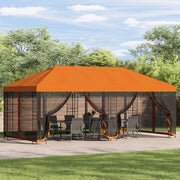 Copertura Tenda Gazebo 6 x 3 m Arancione Poliestere 190 900406