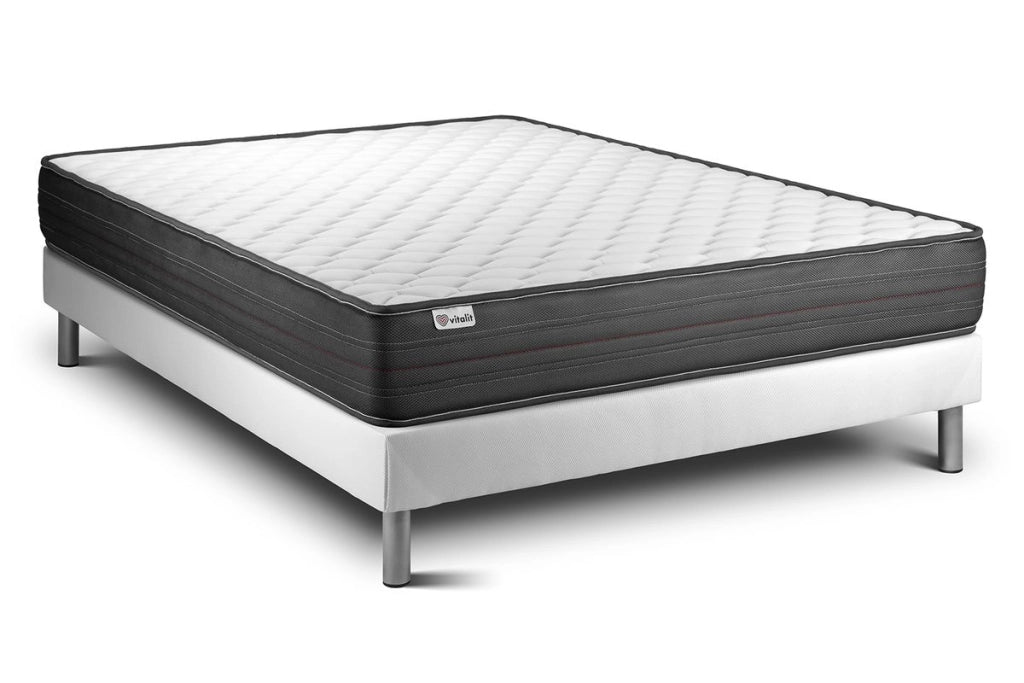 Letto con materasso VITALPOWER 135 x 200 cm Rete kit Bianco
