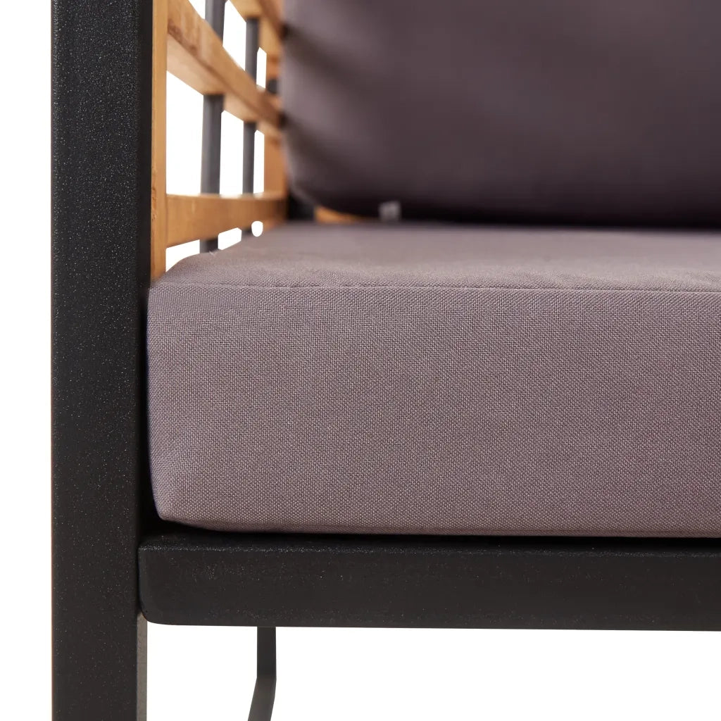 Sedie da Giardino con Cuscini 2 pz in Legno Acacia Grigio Scuro 46508
