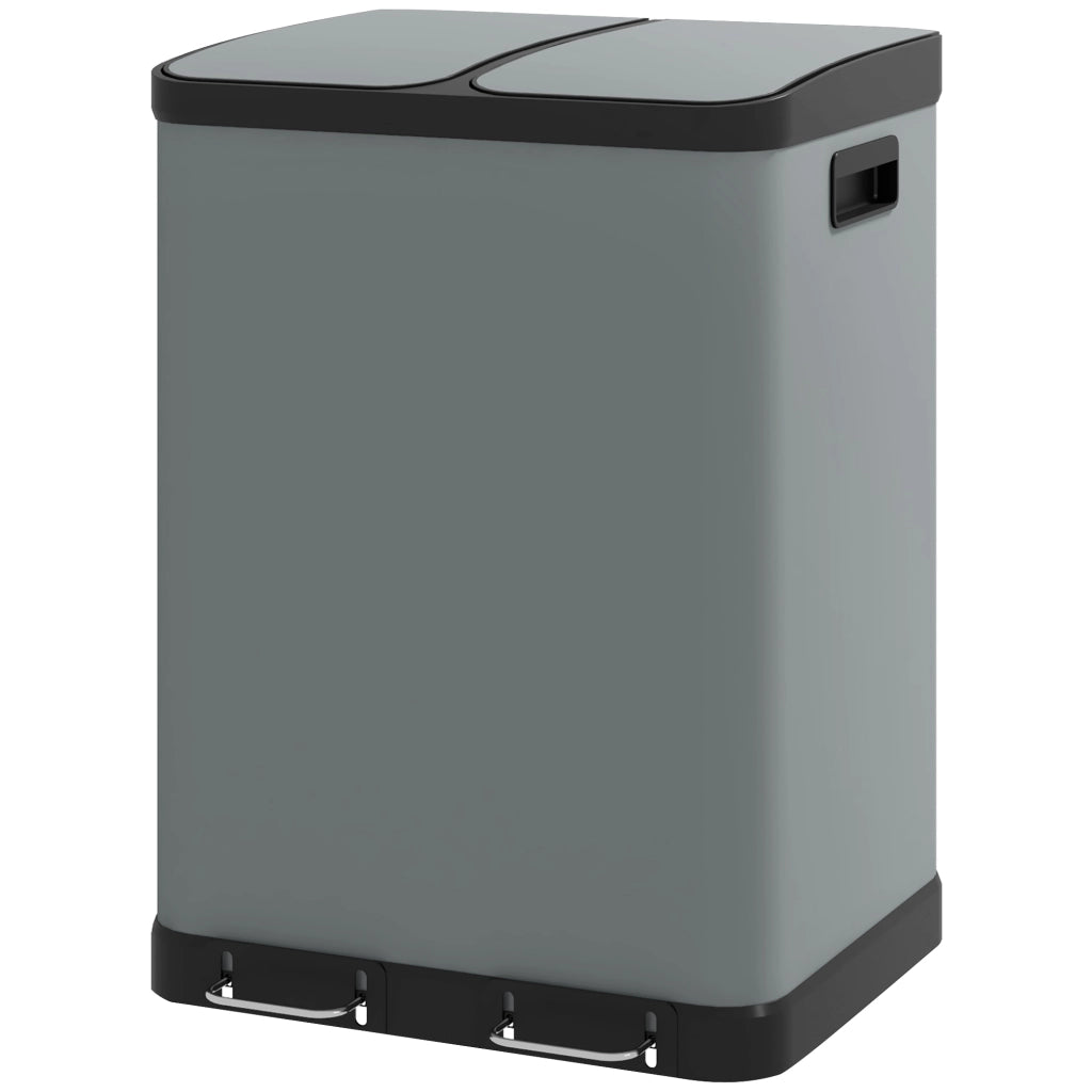 Doppio Cestino per la Raccolta Differenziata 2 x 30L ¨C zephmum ¨C Grigio