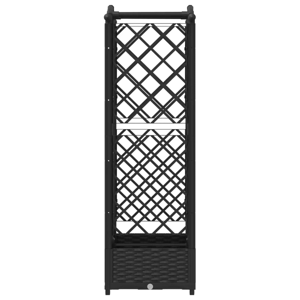 Letto Rialzato con Griglia e Tetto Nero 124 x 40 x 125 cm PP 42032527
